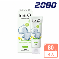 【韓國2080】兒童低氟牙膏80gx4入(蘋果/莓果)