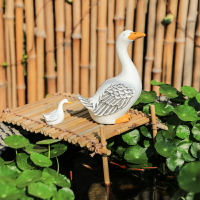 漢韻堂庭院流水裝飾搭配小擺件涼亭假山天鵝精致造景布景飾品配件