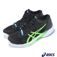 Asics 排球鞋 Sky Elite FF MT 2 男鞋 黑 綠 彈力 抓地 高筒 室內運動 運動鞋 亞瑟士 1051A065005