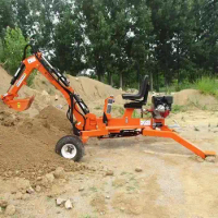 Mini Excavator 360 Degree Rotation Small Backhoe Mini Digging Machine 12HP Diesel Engine or 15HP Gasoline Engine