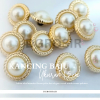 Kancing Baju Motif Vintage Premium / Kancing Jamur Mutiara 6 biji