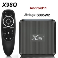 X98Q Smart TV Box Android 11 2GB 16GB Amlogic S905W2 Support H.265 AV1 2.4G&amp;5.8G Dual Wifi 4K Set Top Box 1GB 8GB