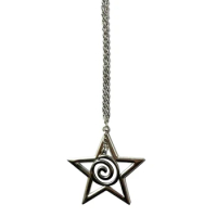 Spirals Rune Star Necklace Unique Y2K Star Necklace Star Chain