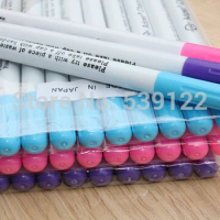 6Pcs/lot=2pcs Blue+2 Red +2 White Cross Stitch Single Slider Pen Painting Instant Pen Water Consumption Pen Ink Fiber Diy Pen