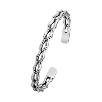 Minimalist Man Bracelet On Hand Stainless Steel Bracelets For Men Adjustable Cuff Bangle Punk Trendy Jewelry Silver Color