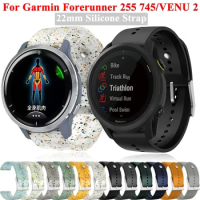 22mm Watch Band For Garmin Forerunner 965 265 745 255 Music Bracelet Breathable Strap For Garmin Venu 2 3 Vivoactive 4 Watchband