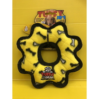 ✪四寶的店n✪附發票~TUFFY 耐咬齒輪玩具(黃小)設計特殊邊緣縫製的超耐咬玩具 不傷狗狗的牙齒 能漂浮在水中喔