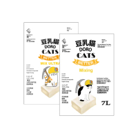 【DORO豆乳貓】混合豆腐礦物貓砂7L-6入(豆腐礦砂)