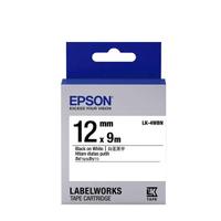 EPSON LK-4WBN 原廠標籤帶 (一般12mm )白黑 C53S654401