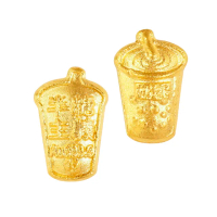 【金品坊】黃金金豆迷你珍珠奶茶金豆一個 0.27錢±0.01(純金999.9、純金金豆、純金金塊)