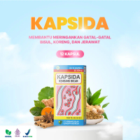 KAPSIDA 1 Botol (12 Kapsul) - Suplemen Herbal Meringankan Jerawat, Bisul dan Gatal-gatal