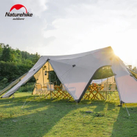 Naturehike Large Canopy Outdoor Shelter Wedding Party Sunshade Glamping Awning Tarpaulin Camping Tarp for 20-30 People 60㎡ Tent