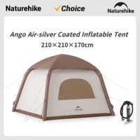 Naturehike Ango Air Inflatable Tent Camping 3 Person Tent Outdoor Silver Coated Sunscreen Tent Large Space Family Park Tour Tent