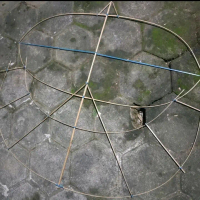 Kerangka layangan gapangan mini unik Uk 60cm