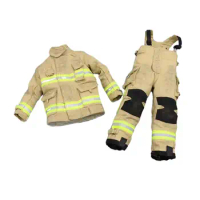1:6 Firefighter Suit Miniature Clothing Realistic Retro Costume Fireman Dress up Set for 12 inch Figures Body Accessory