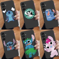 Phone Case For Samsung A14 5G Capa Coque Fundas Soft Silicone Black Cover Love Painting Stitch For Samsung Galaxy A 14 Coque