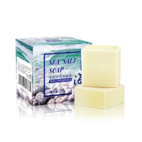 100g Sea Salt Soap Removal Mite Acne Cleansing Natural Moisturizing Face Care Oil Control Sulfur Face Wash Goat Milk Soap
