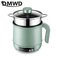 DMWD Household Electric Cooker 1.7L Cooking Pot Non-stick Hot Pot Food Steamer Porridge Soup Maker Breakfast Machine 110/220V