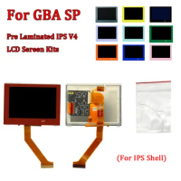 Pre Laminated IPS LCD V4 Screen Replacement Spare Parts Kits for GameBoy Advance GBA SP IPS LCD Back