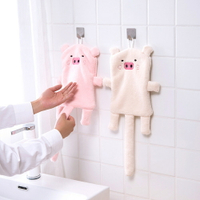 ✤宜家✤可愛動物擦手巾6 純棉吸水掛式擦手巾