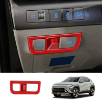 Car Headlight Switch Frame Trim Cover For Hyundai KONA 2024+ Car Interior Accessories