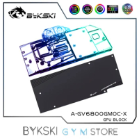 Bykski GPU Water Block For GIGABYTE RX 6800 GAMING OC Graphics Card Cooling,VGA Copper Cooler RGB M/B SYNC A-GV6800GMOC-X