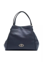 Coach Coach Refined Pebbled Leather Edie Shoulder Bag (Navy)