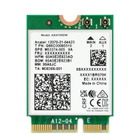 For Intel AX411 WiFi Card WiFi 6E CNVio2 Bluetooth 5.3 Tri-Band 5374Mbps Network Adapter for Laptop/PC Win10/11-64Bit