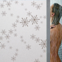 靜電玻璃貼 防曬隔熱玻璃窗花紙  45x200cm 雪花
