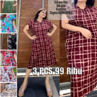 BEST SELLER!!!!Daster  Motif Kekinian Rayon Adem Model Terbaru Kain Printing