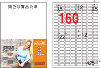 【龍德】LD-8100-T-C A4透明護貝膜標籤(不可列印) 12x22mm