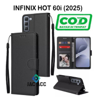 FLIP CASE HP PREMIUM UNTUK INFINIX HOT 60i (2025) LEATHER FLIP CASE HP PREMIUM UNTUK INFINIX HOT 60i