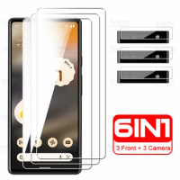 6-in-1 Premium Glass For Google Pixel 6A Tempered Glass Googe Pixel6 A 6 7a 7 8Pro Pixel8 Pixel7 8Pro 5G Camera Screen Protector