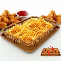 Cooper crisper tray fika / oven tray / peniris minyak / nampan tirisan minyak gorengan gold silver K