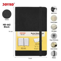 A6 NOTEBOOK BUKU TULIS CATATAN DIARY AGENDA JOYKO SOFT COVER NB 662 - HITAM