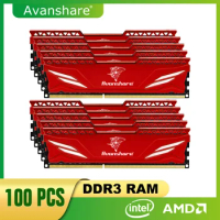 Avanshare Memoria Ram DDR3 4GB 8GB 1333Mhz 1600Mhz DIMM With Heat Sink For Desktop Computer Compatible With Intel and AMD NO ECC