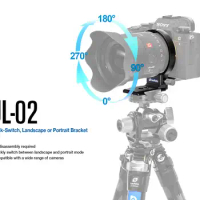 Leofoto UL-02/03 Series Rotating Bracket | ARCA Compatible Horizontal Vertica lBracket for Nikon D600 Canon 6D FUJIFILM XT4