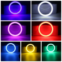 Two 100Mm/9.98cm COB LED Angel Eye Rings for Car Decoration, Motorcycle Angel Eye Lights, DC 12V, Wi