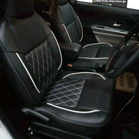 sarung jok mobil calya Sigra full set hitam abu