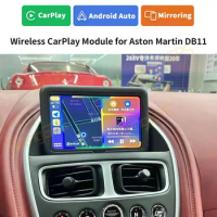 For Aston Martin DB11 Wireless Apple Carplay &amp; Android Auto &amp; Screen Mirroring Interface onto OEM Car Radio Multimedia Stereo BT