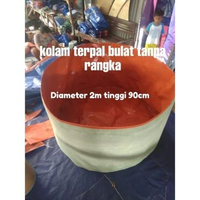 Terpal Kolam Bulat A20 Tanpa Rangka D2 T90 - Kolam Plastik Budidaya Ikan Lele Nila Gurame A20
