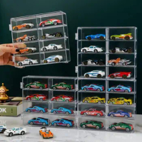 1/64 Scale Matchbox Wheels Toy Car Display Case Clear Cars Storage Organizer,Dustproof,Clear Matchbox Toy Car Display Box