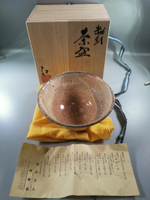 日本 壽康窯粉引 茶盞 抹茶碗 茶碗，柳樂泰久作，茶盞純手捏