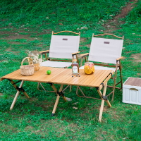 戶外蛋捲桌折疊桌便攜式實木野餐桌自駕遊