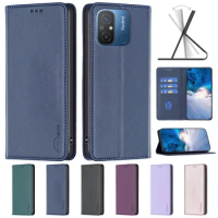 For Redmi 12C 10C Case Magnetic Flip Phone Case on For Fundas Xiaomi Redmi 12C 10 9 10C 10A 9A 9AT 9T 9C NFC Leather Stand Cover