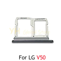 For LG V50 Sim Card Board Micro SD Card Reader Adapters Repair Parts