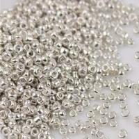 Size 1.5mm 2mm 3mm 4mm Electroplating Silver Bronze Metal Color Millet Beads Diy Handmade String Necklace Scattered Beads
