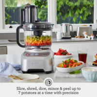 New Breville Sous Chef 16 Cup Peel &amp; Dice Food Processor, Brushed Aluminum, BFP820BAL,Silver
