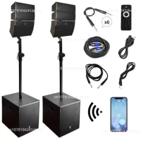 Subwoofer Professional Audio Karaoke Sets Sound Box PA Speaker System Active Subwoofer+Array Line Bocina 6000W 2*18"
