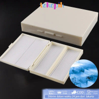 Kotak Preparat Slide Slide Microscope 100PCS Glass Object Box Bahan Kaca Tahan Crack Laboratorium Pe